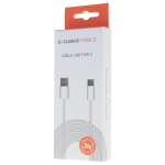 Cable USB Type C 3M Blanc - Packaging
