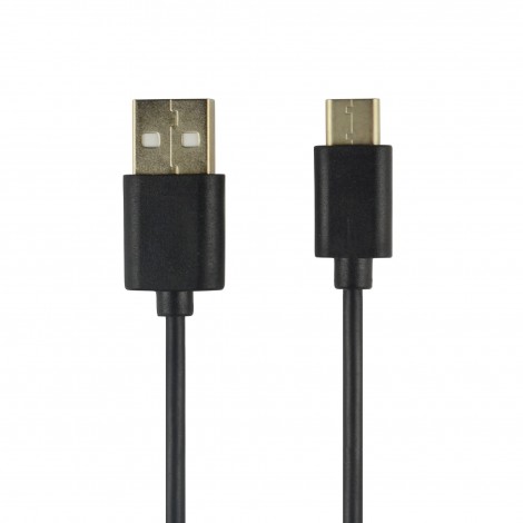 Cordon Data Micro USB Type C 1 mètre Noir TQ