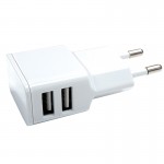 Chargeur Secteur Double USB 2.4A Blanc TQ Vrac
