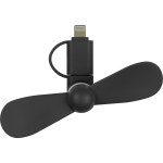 Mini Ventilateur Noir Lightning/Micro USB