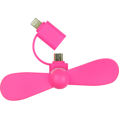 Mini Ventilateur Rose Lightning/Micro USB