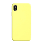 Coque Silicone Liquide Jaune pour Apple iPhone X/XS