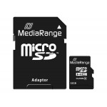 Carte Mémoire Micro SDHC Médiarange 32 Gb Classe 10 + Adaptateur