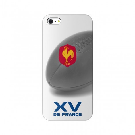 Coque F F Rugby Ballon Blanc pour Apple iPhone 5/5S/SE