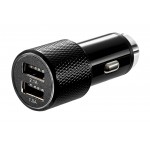 Chargeur Voiture Qdos PowerSteel Metallic USB Noir